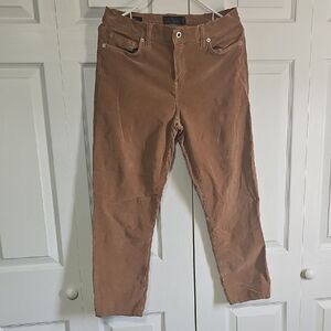 Lucky Brand tan corduroy pants with navy label